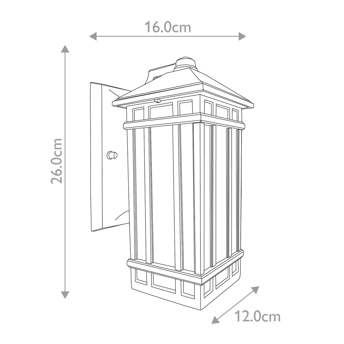 Chedworth Kültéri Bronz Fali Lantern Lámpa