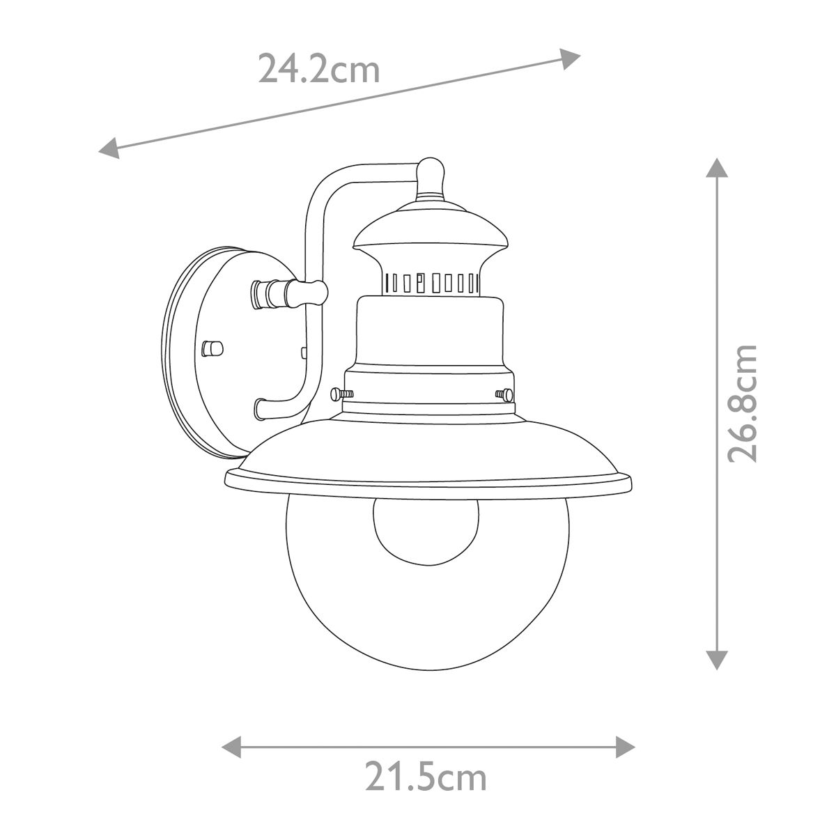 Shipston Fekete Kültéri Fali Lantern Lámpa