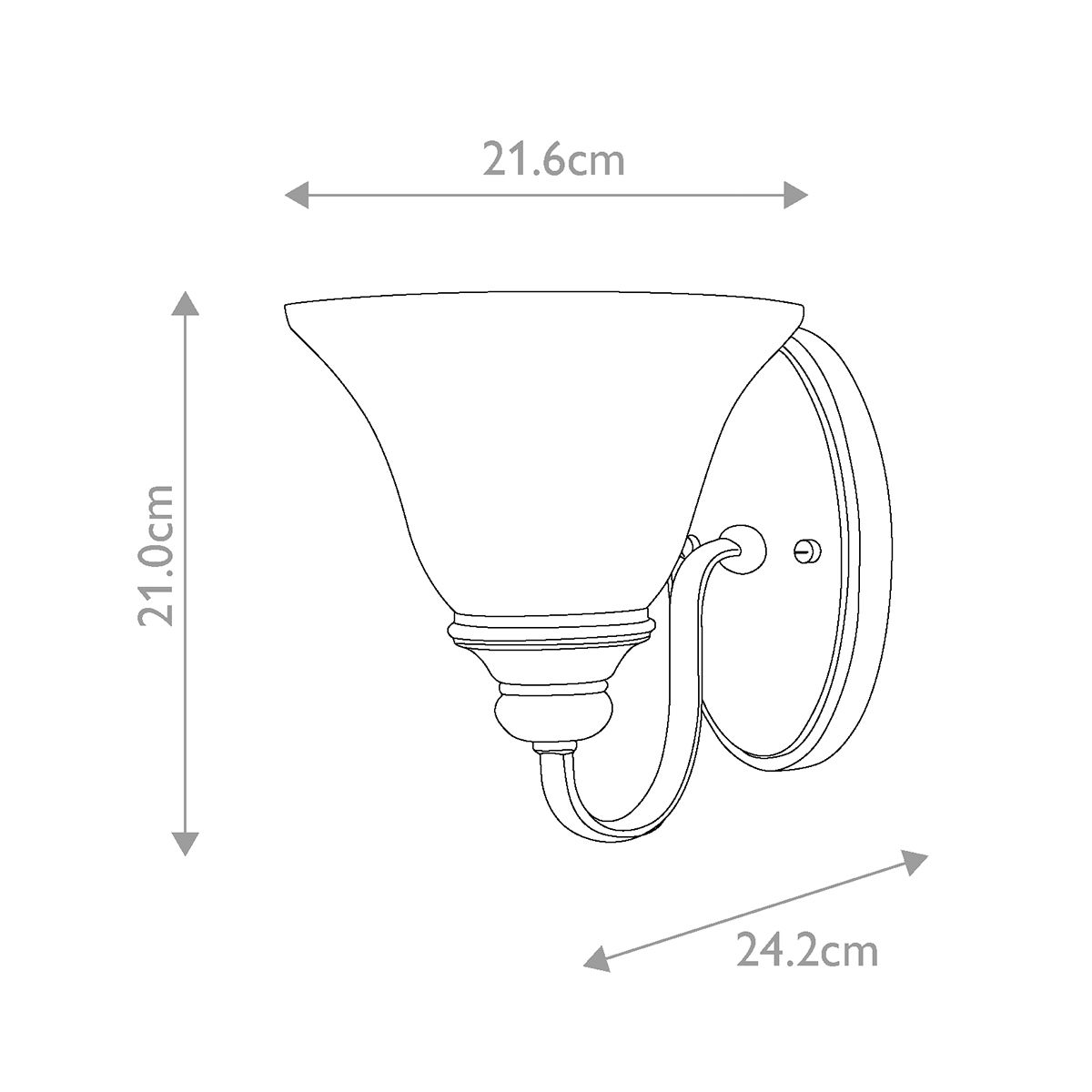 Cello Fali Lámpa, Antik Bronz