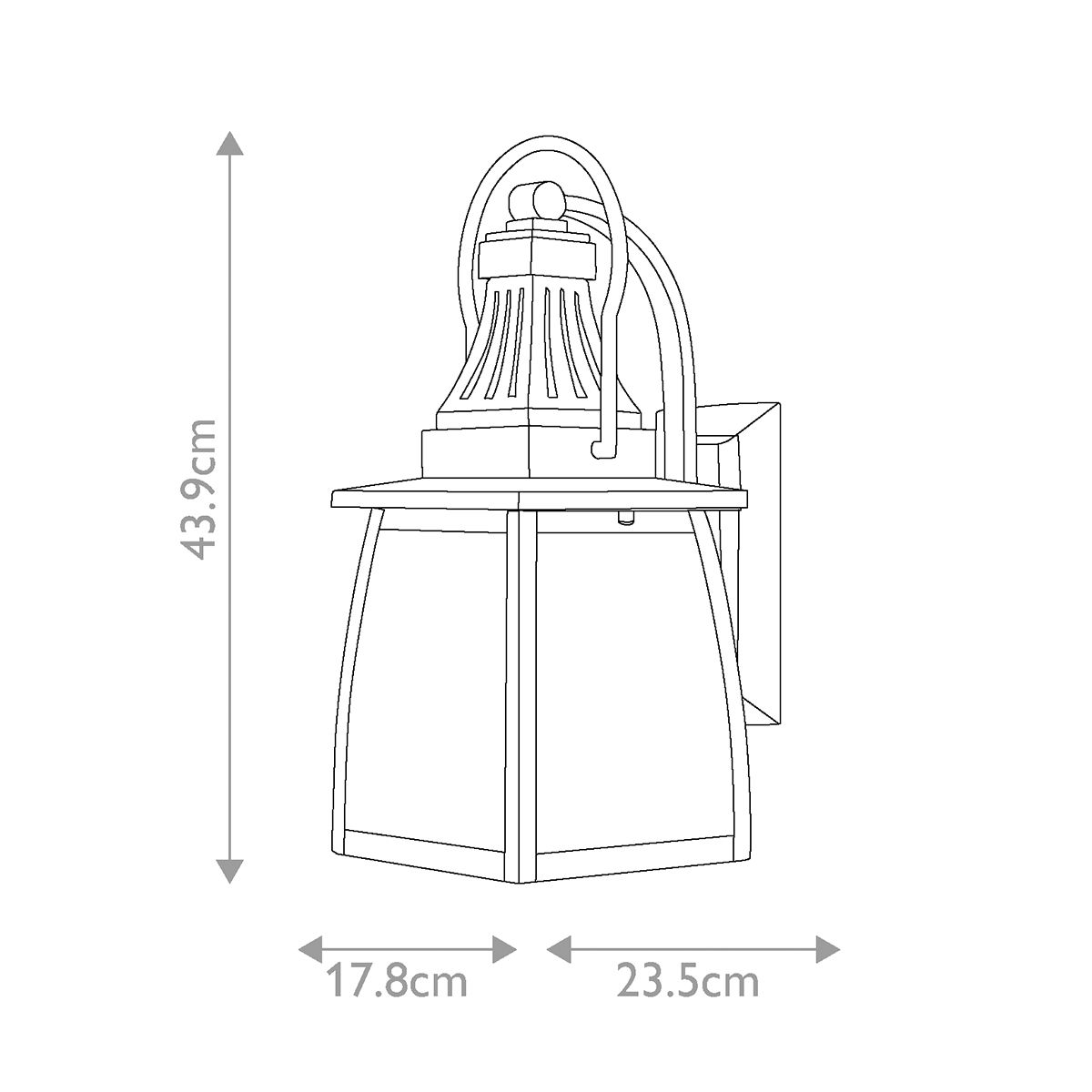 Montauk Kültéri Kicsi Bronz Fali Lantern Lámpa