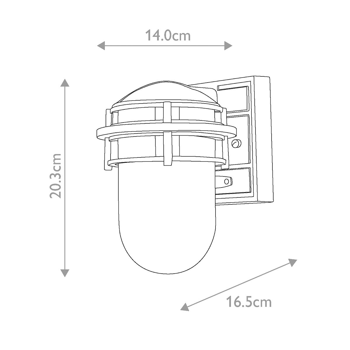 Reef Mini Kültéri Ezüst Lantern Fali Lámpa