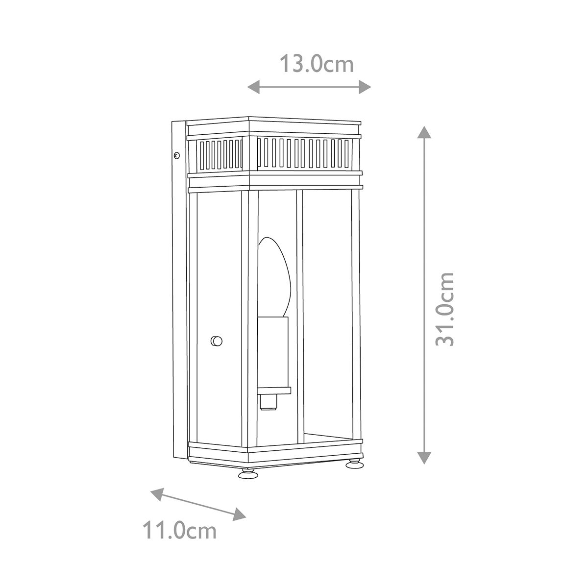 Holborn Kültéri Bronz Fél Lantern, Kicsi