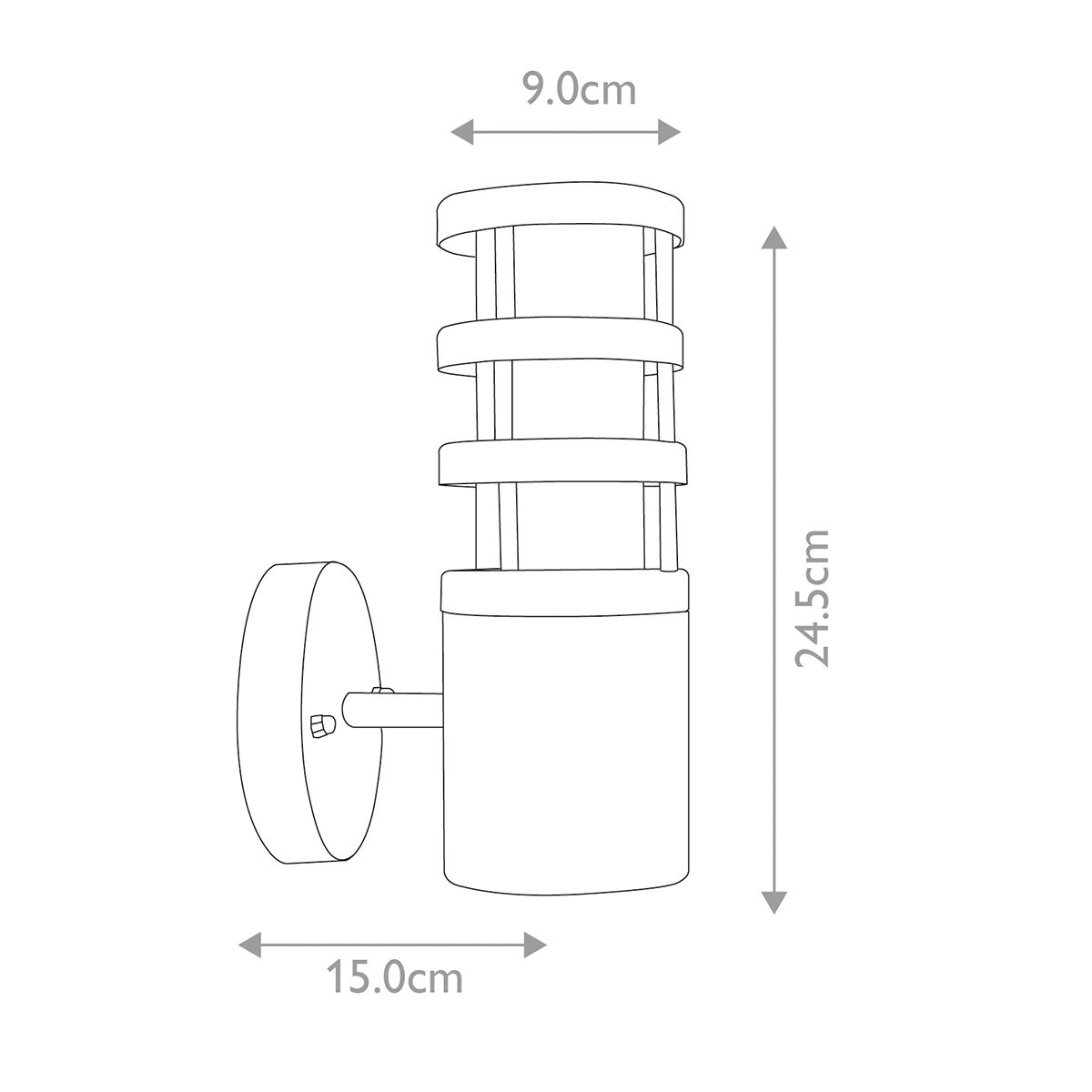 Hornbaek Kültéri Fekete Fali Lantern