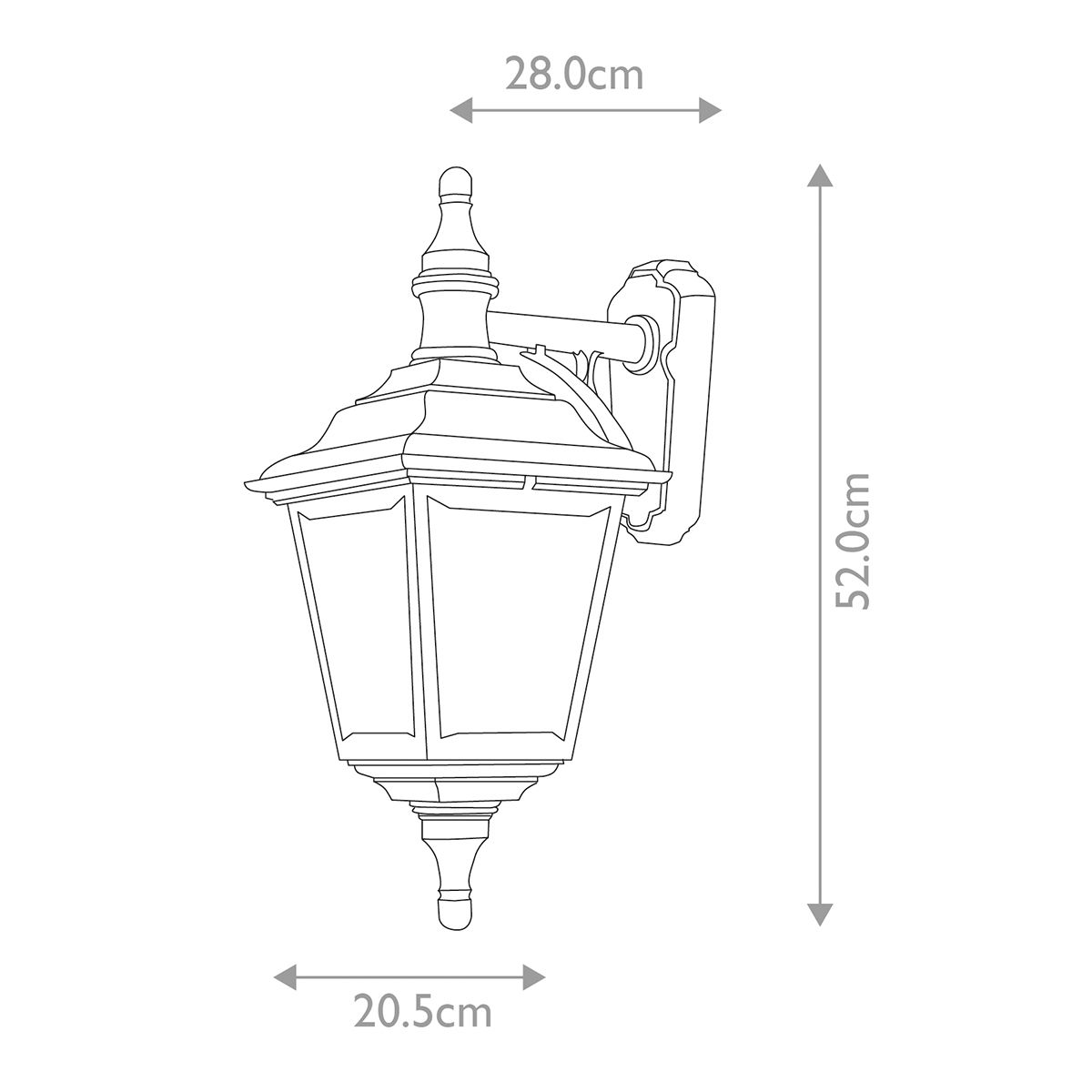 Kerry Fekete Kültéri Fali Lantern