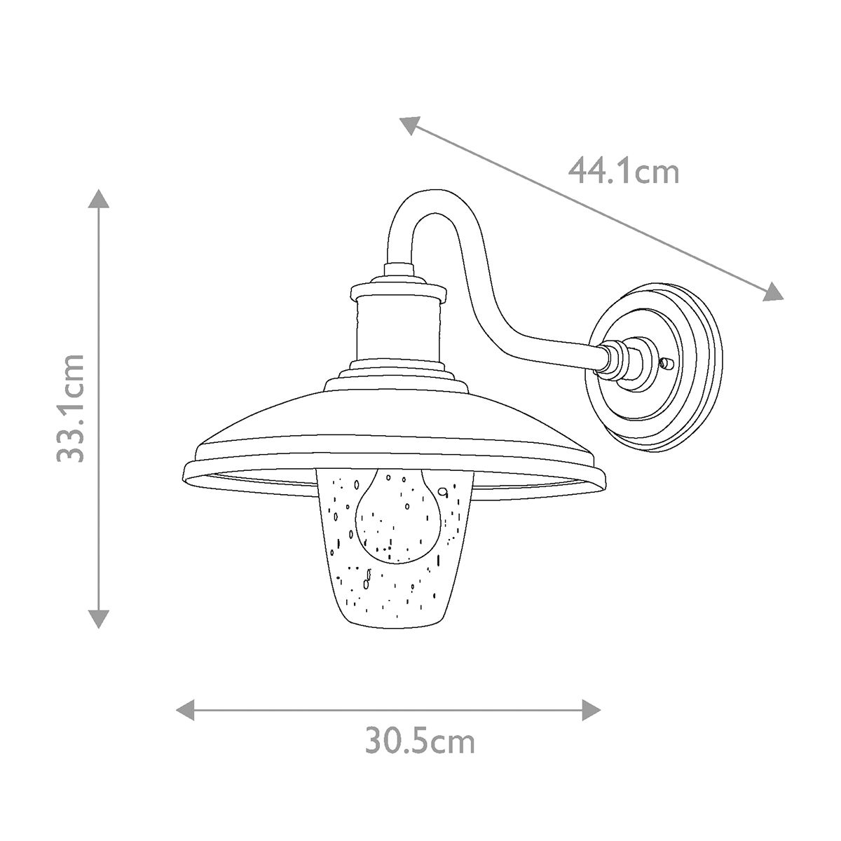 Allenbury Kültéri Fekete Fali Lantern Lámpa