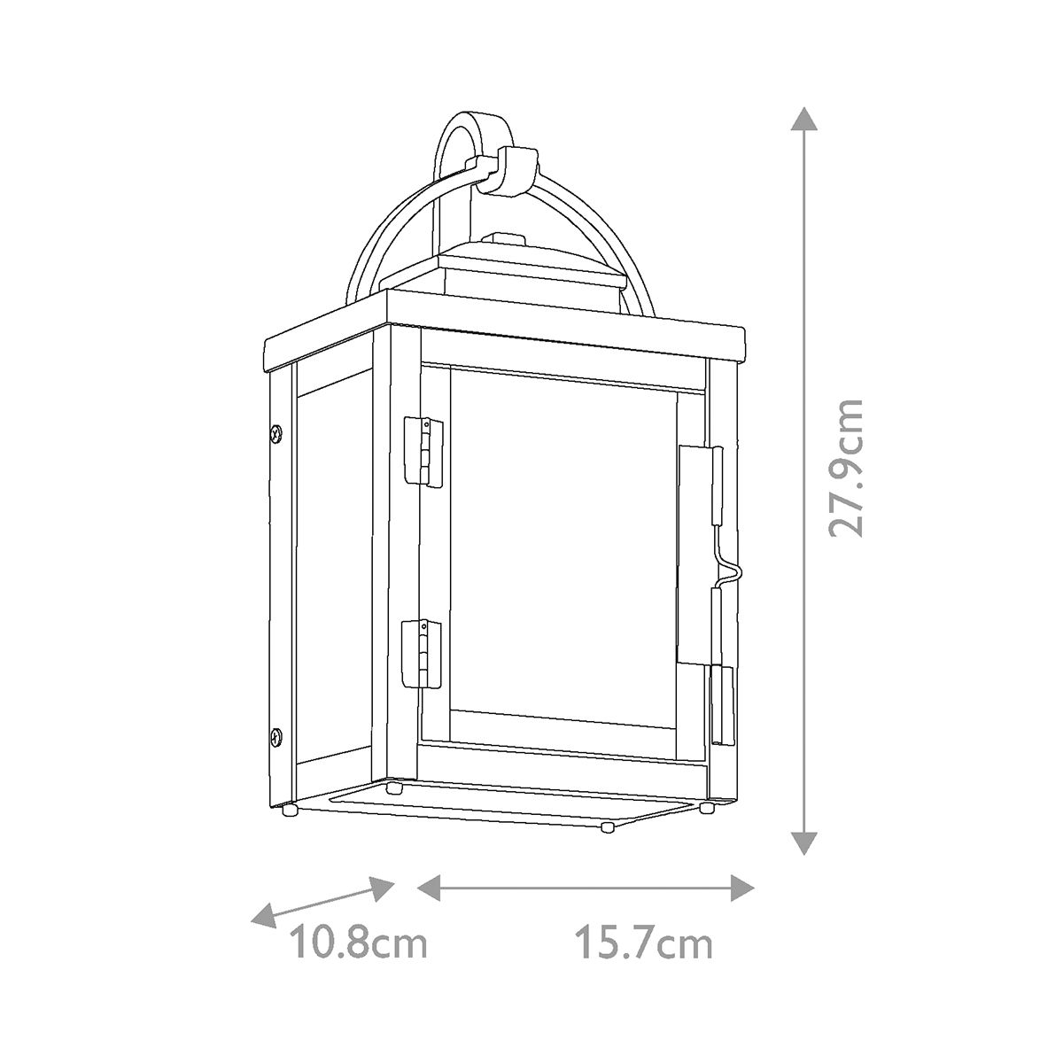 Carlson 1 Lámpa Kültéri Bronz Fali Lantern