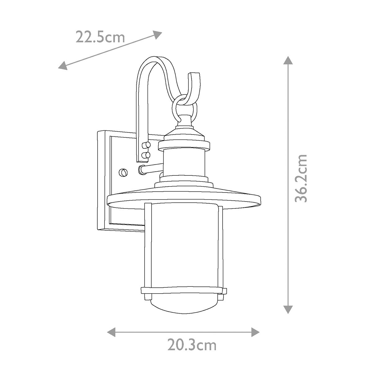 Riverwood Kültéri Cink Fali Lantern