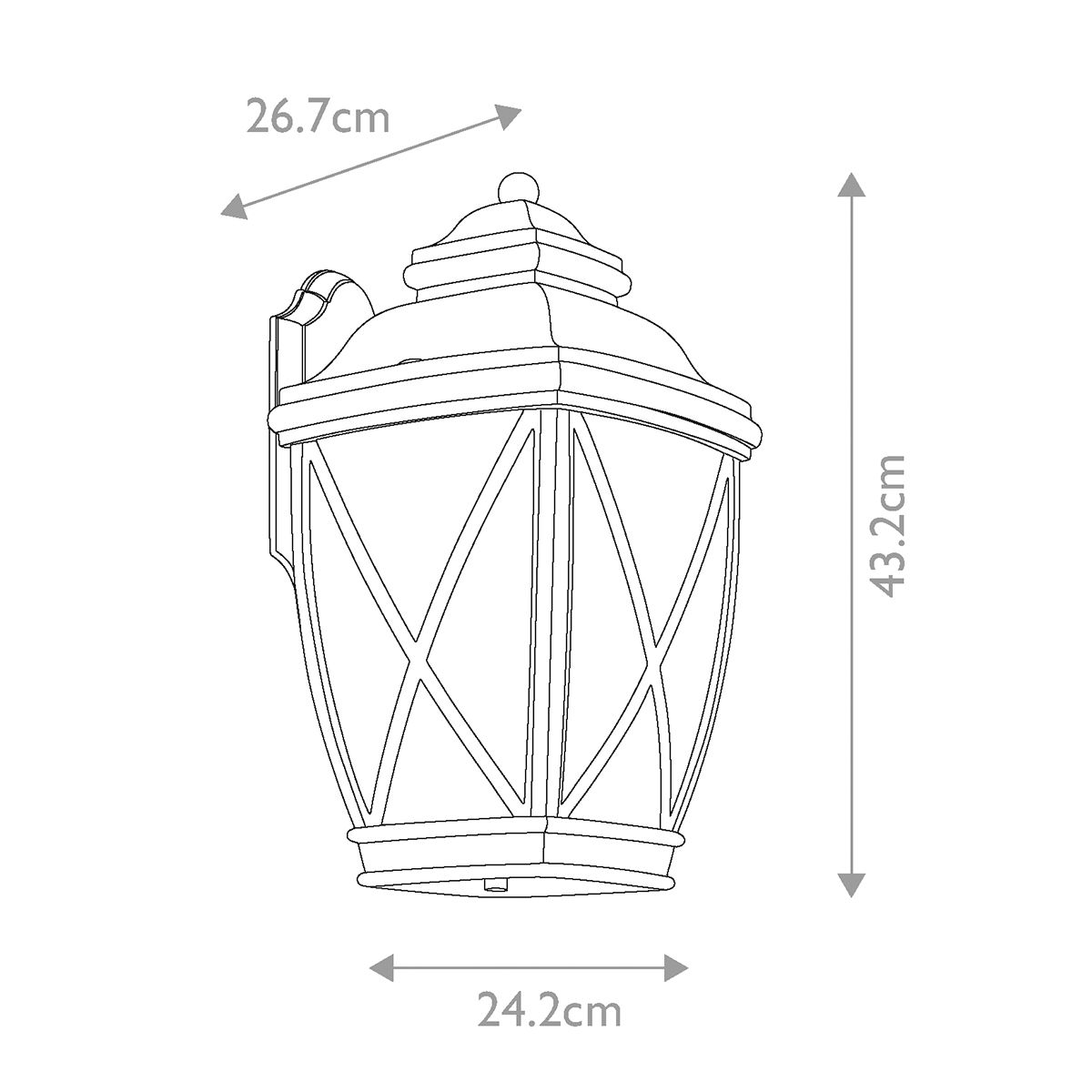 Tangier Nagy Kültéri Fali Lantern Bronz