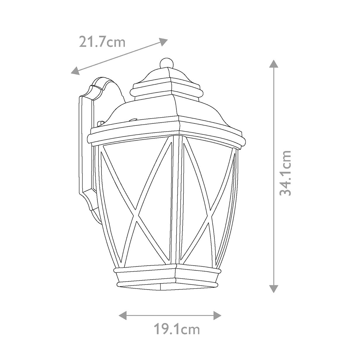 Tangier Kültéri Bronz Fali Lantern