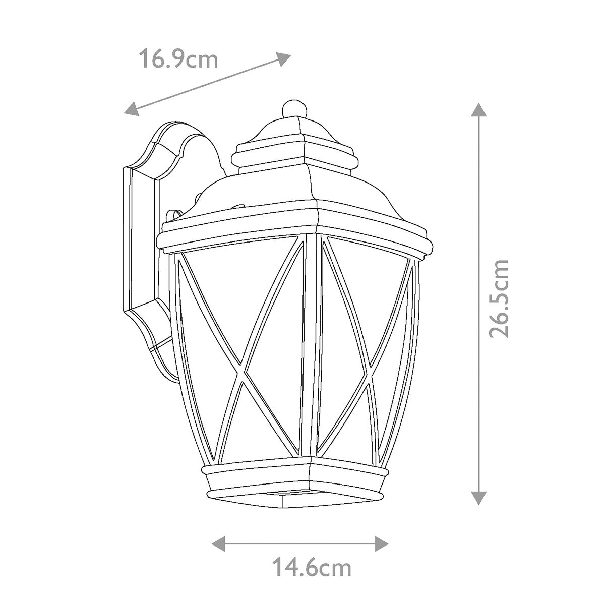 Tangier Kültéri Kicsi Bronz Fali Lantern