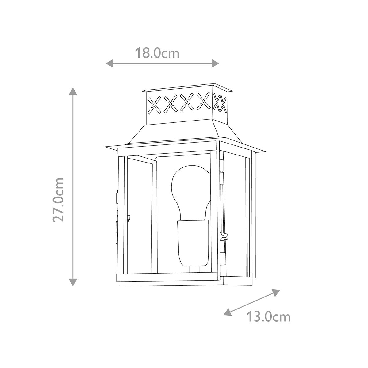 Lambeth Palace Kültéri Antikolt Sárgaréz Fali Lantern