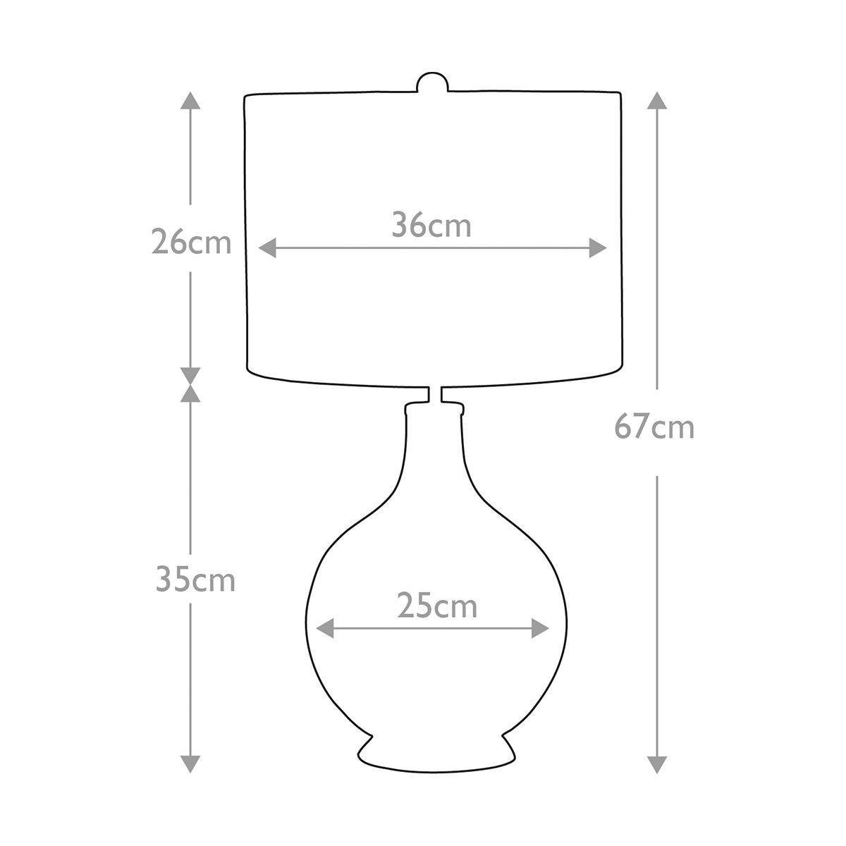 Orb Clear Üveg Asztali Lámpa