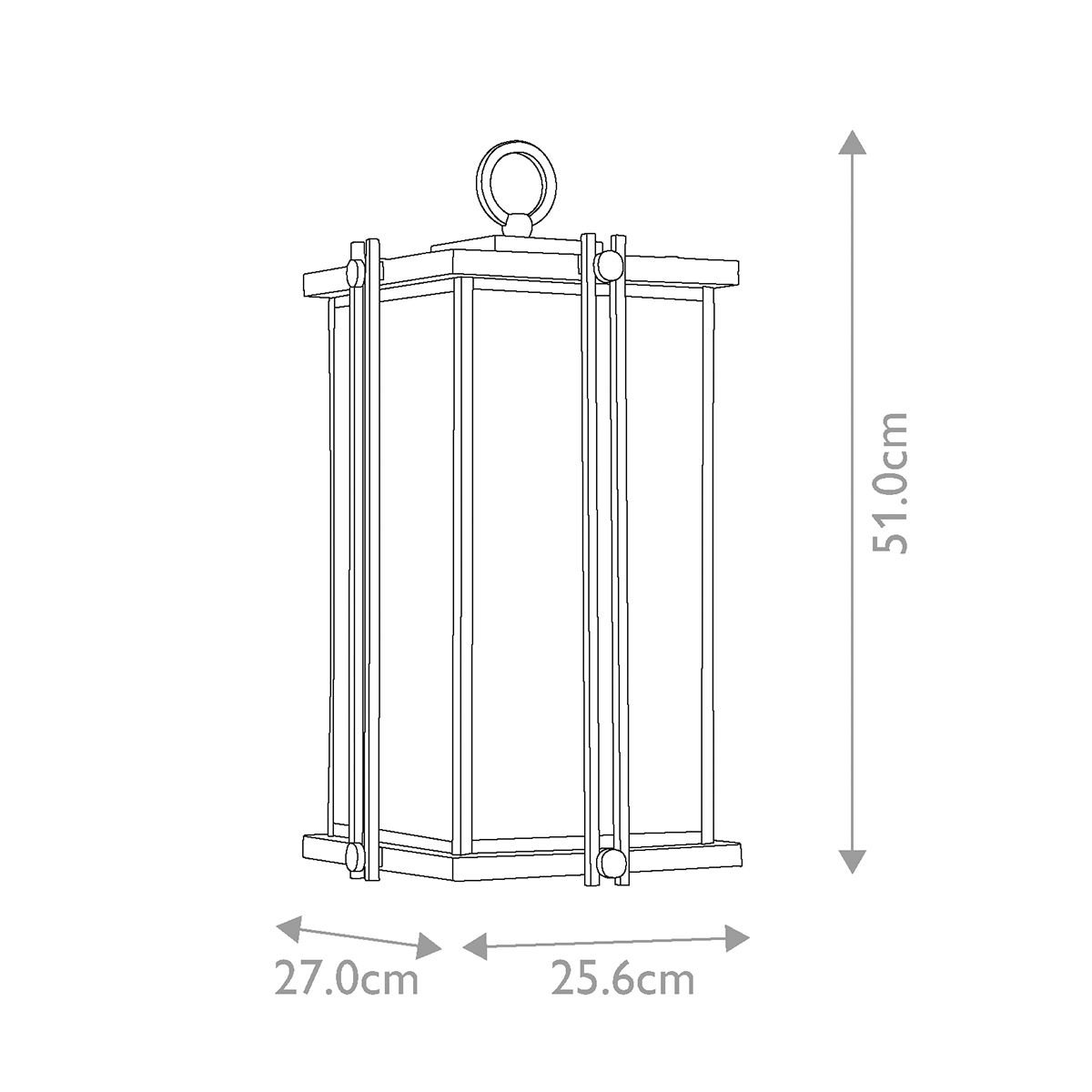 Aranyenrod Nagy Kültéri Bronz Fali Lantern Lámpa