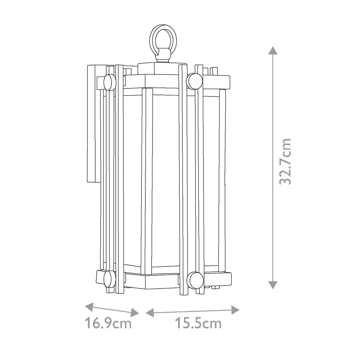 Aranyenrod Kültéri Kicsi Bronz Fali Lantern