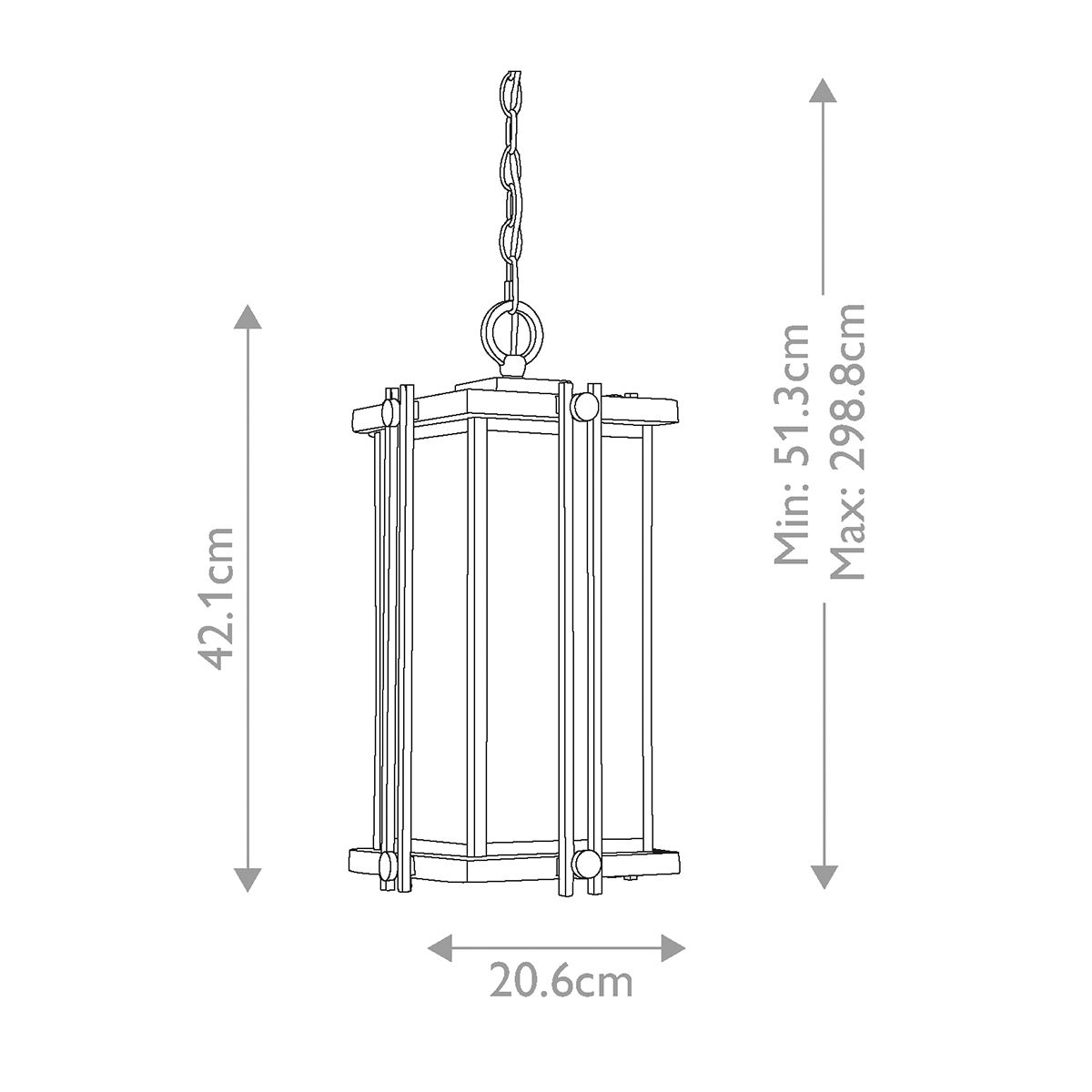 Aranyenrod Kültéri Függő Lantern Lámpa, Bronz