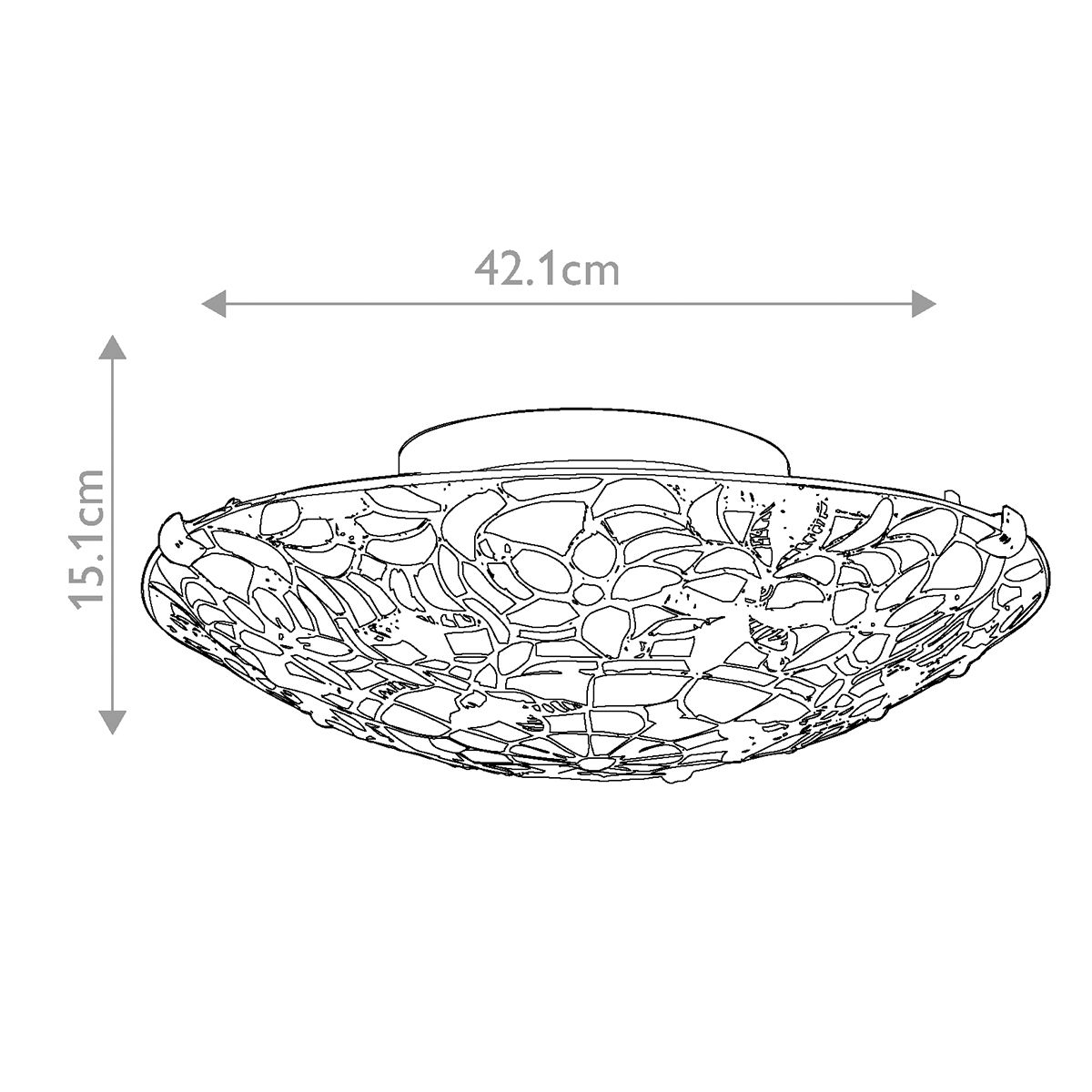 Kami 2 Izzós SülIyesztett Mennyezeti Lámpa Fitting, Bronz