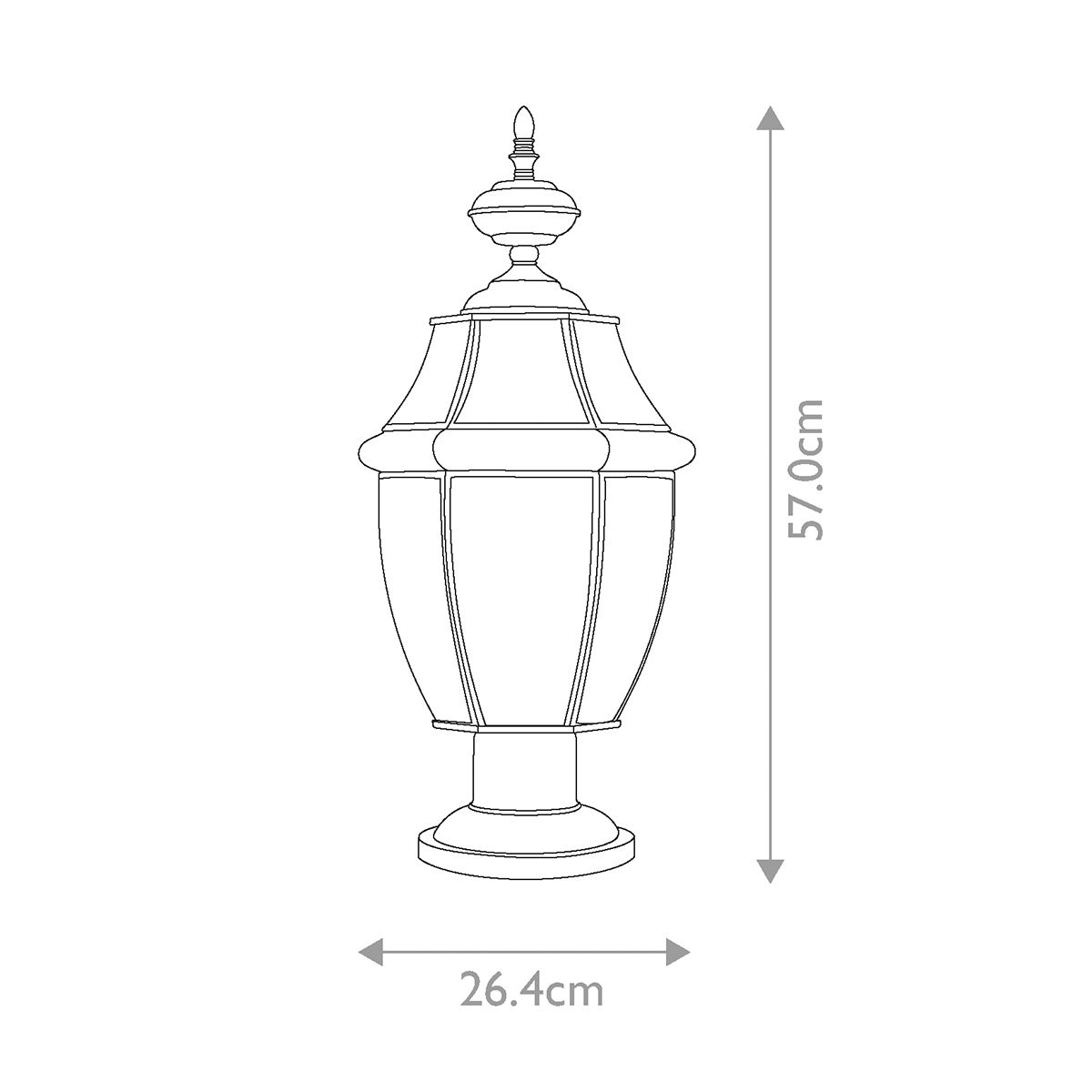 Newbury Kültéri 2 Izzós Antikolt Sárgaréz Kültéri Pedestal