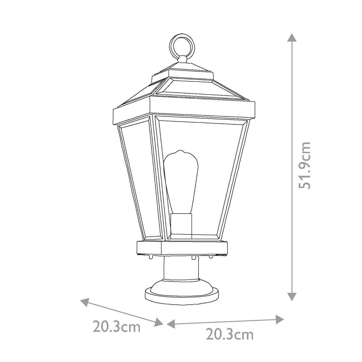 Ravine Bronz Kültéri Pedestal Lámpa