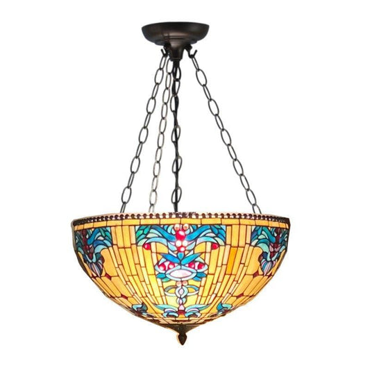 Regency Fordított Tiffany Mennyezeti Tiffany Függő Lámpa (állítható lánc)
