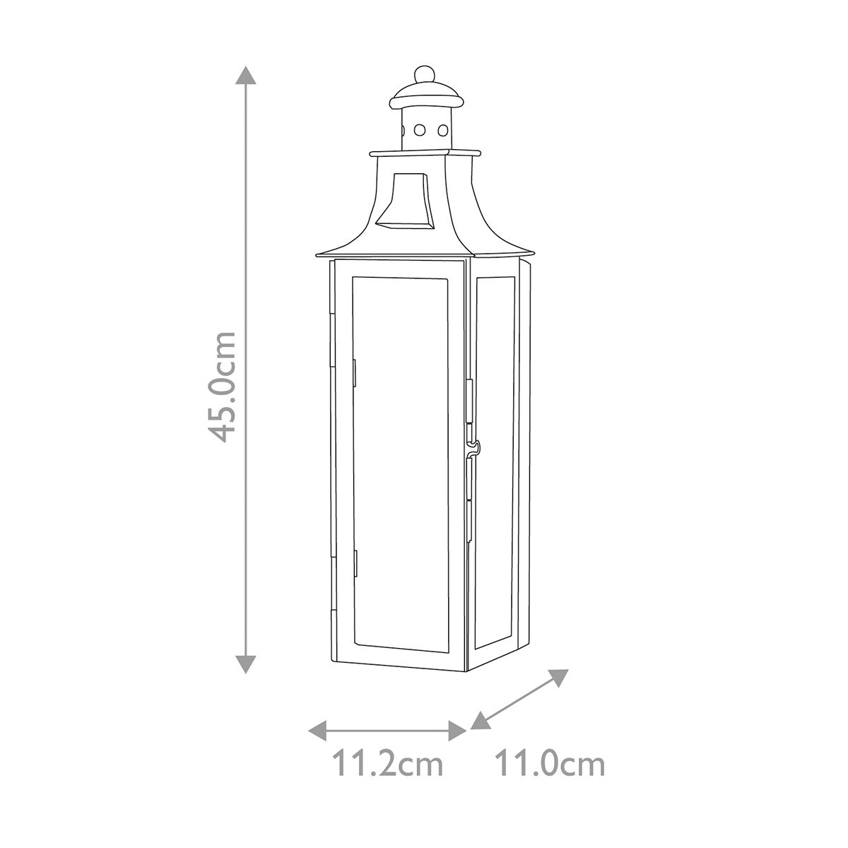 Stow Bronz Kültéri Fali Lantern Lámpa