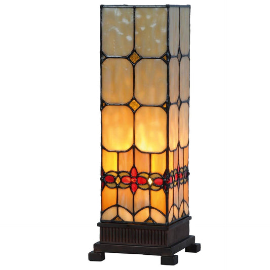 Atlantic Közepes Szögletes Tiffany Asztali Lámpa