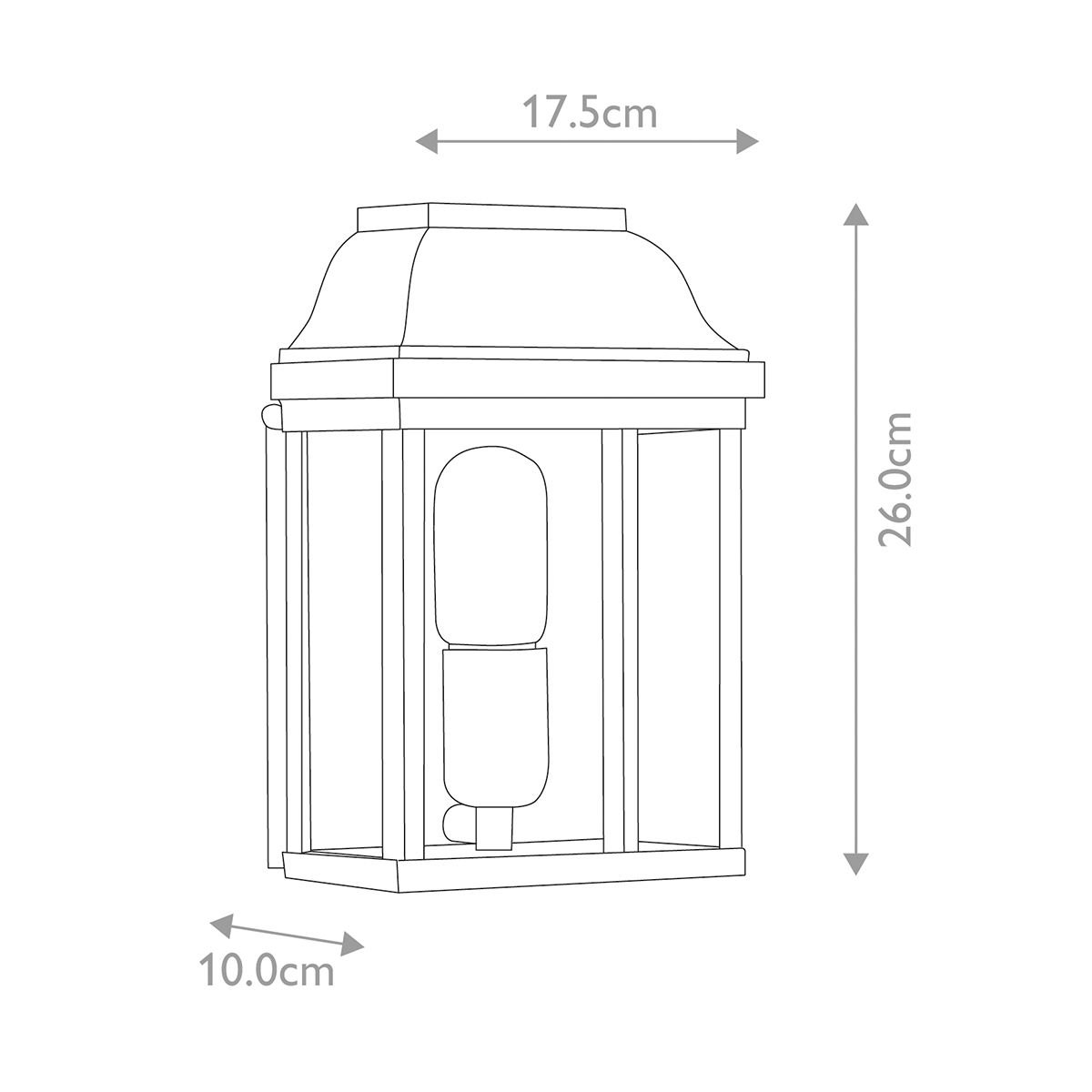 Victoria Antikolt Sárgaréz Kültéri Fali Lantern