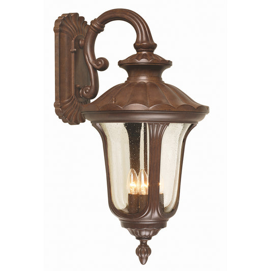 Chicago 4 Izzós Kültéri Nagy Lefelé Néző Fali Lantern, Bronz