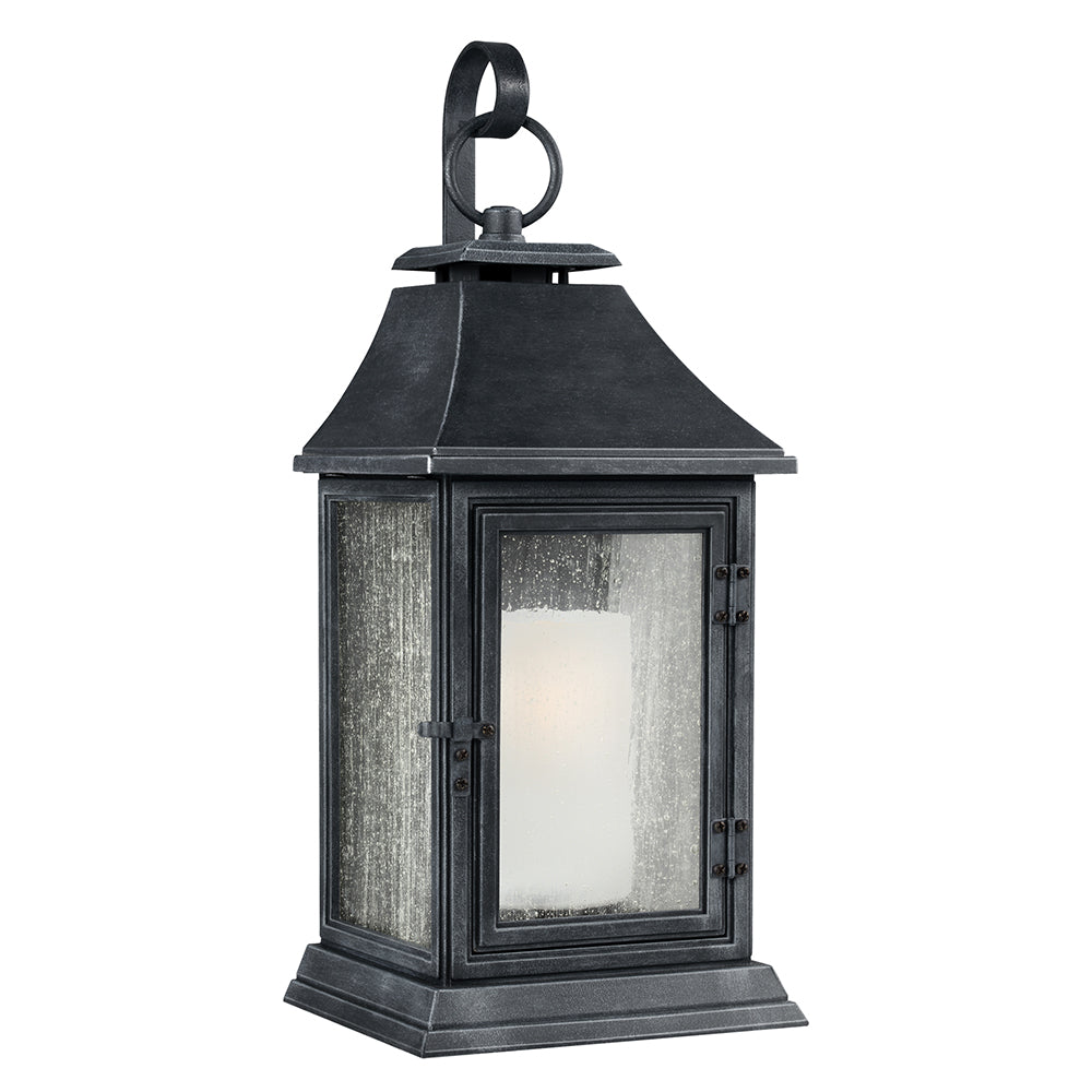 Shepherd Extra Nagy Kültéri Fali Lantern, Cink