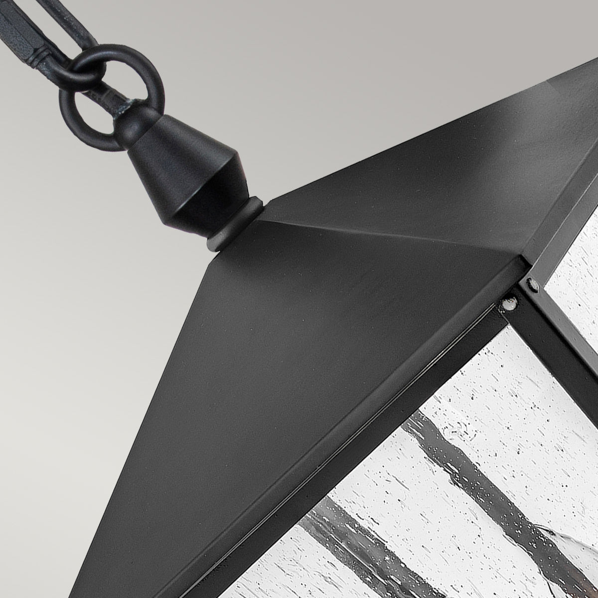 Huntersfield Nagy Kültéri Fekete Függő Lantern, 3 Izzós