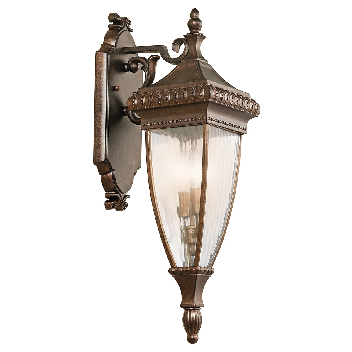 Venetian Rain Kültéri Bronz Fali Lantern, 2 Izzós