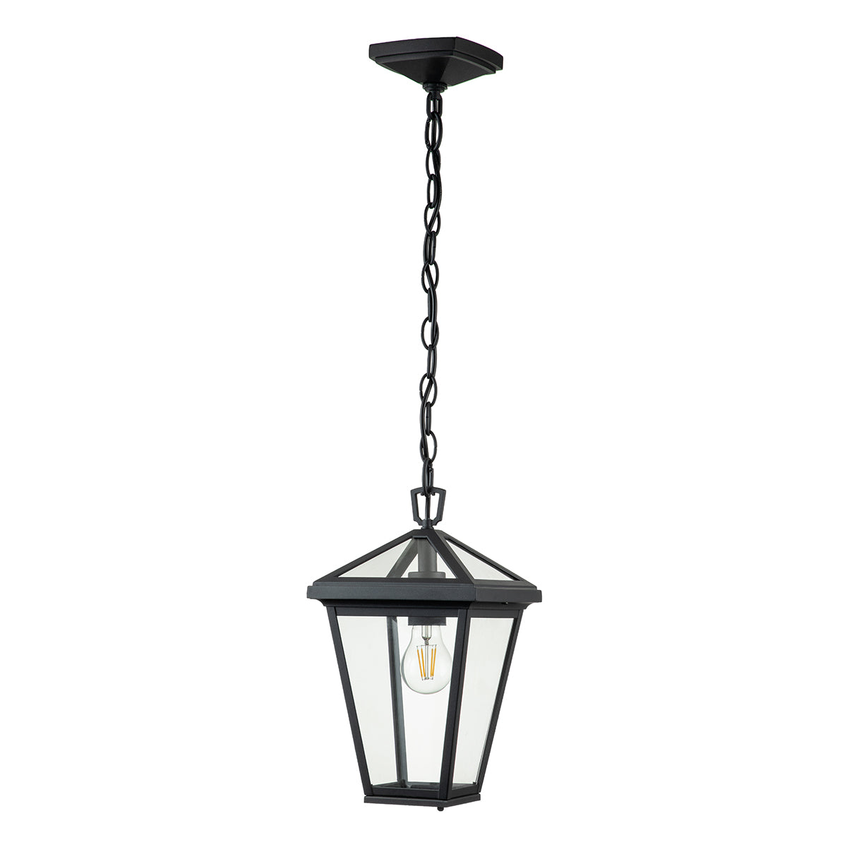 Alford Place Kicsi Kültéri Fekete Függő Lantern