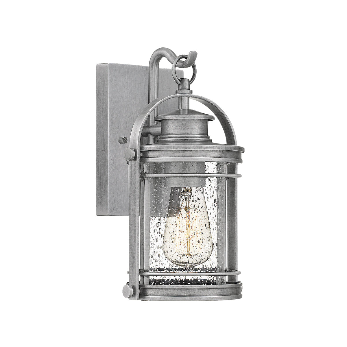 Booker Kültéri Kicsi Ezüst Fali Lantern, Aluminium