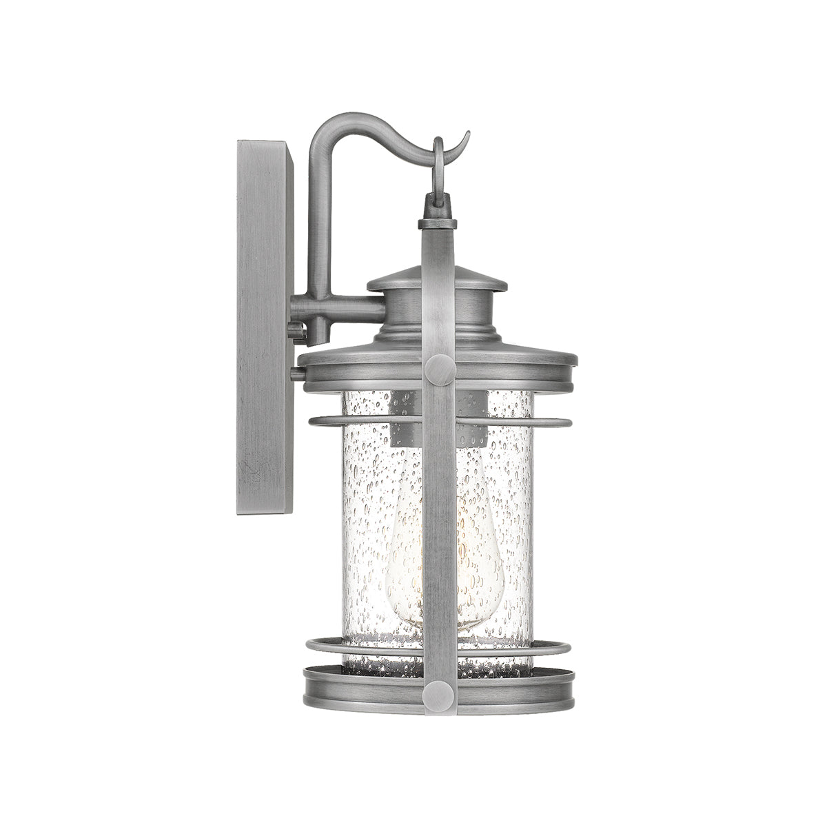 Booker Kültéri Kicsi Ezüst Fali Lantern, Aluminium