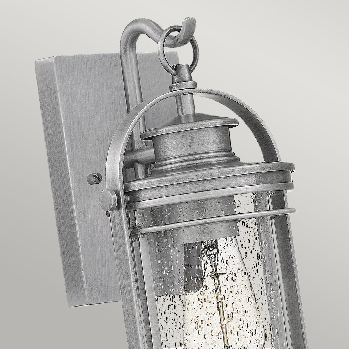 Booker Kültéri Kicsi Ezüst Fali Lantern, Aluminium