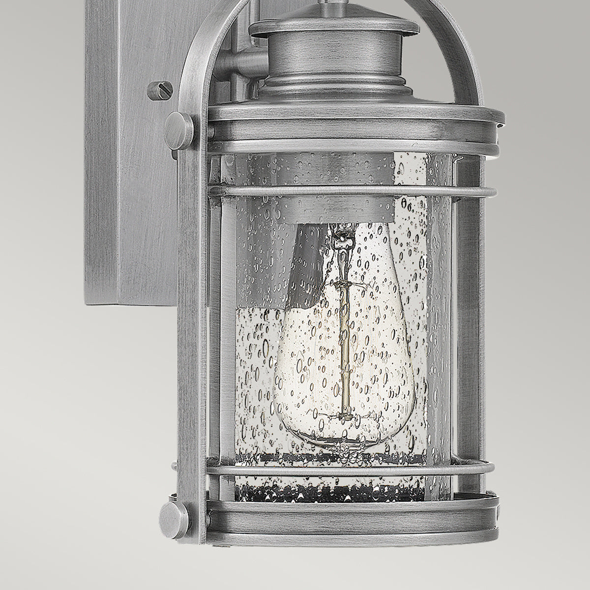 Booker Kültéri Kicsi Ezüst Fali Lantern, Aluminium