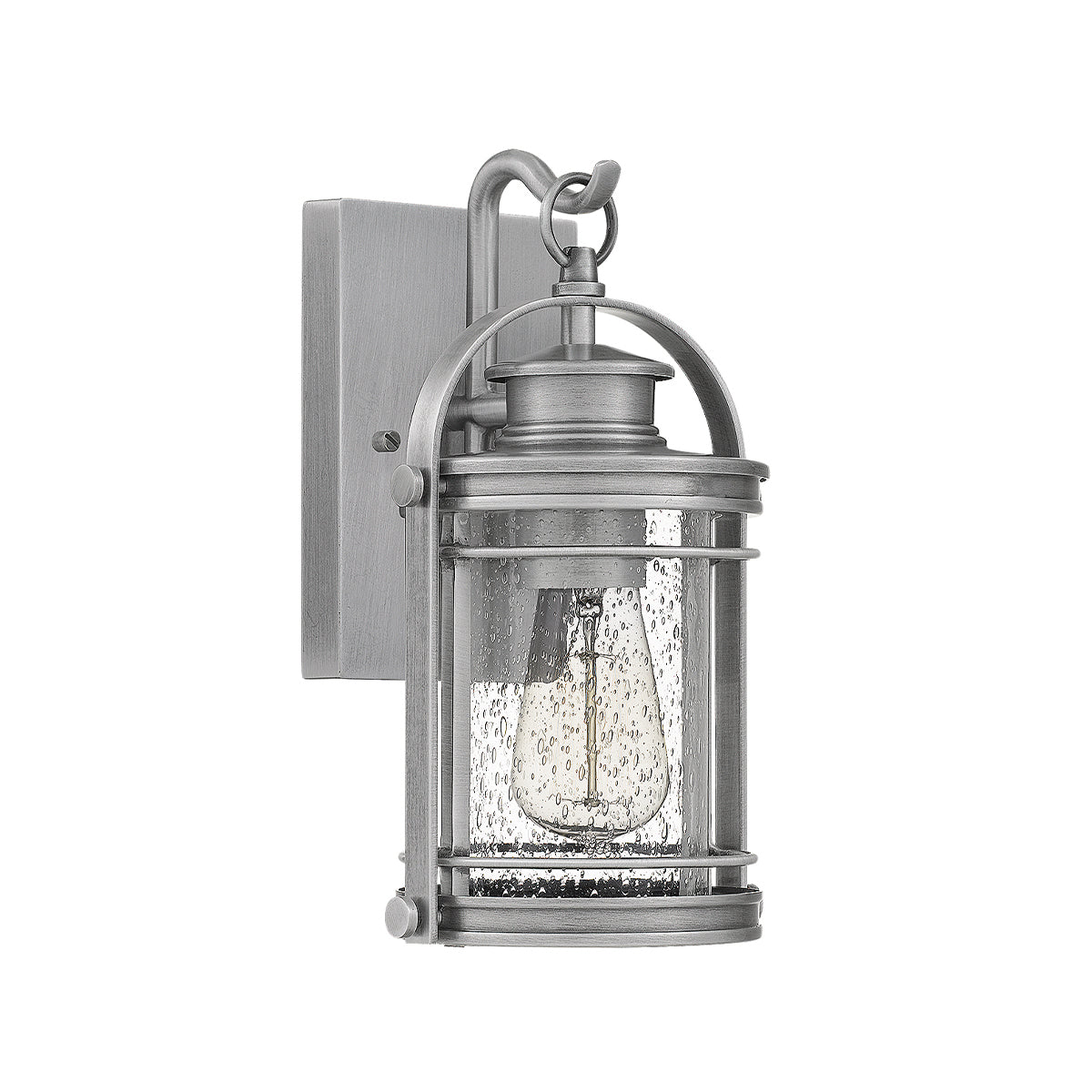 Booker Kültéri Kicsi Ezüst Fali Lantern, Aluminium