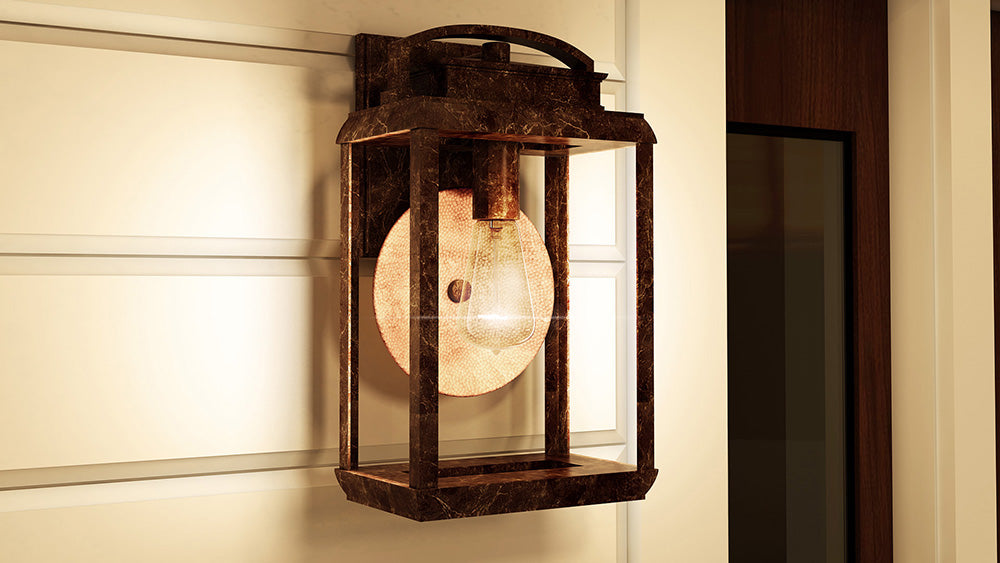 Byron Kültéri Bronz Fali Lantern, Single Lamp