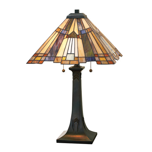 Inglenook Tiffany Asztali Lámpa, 2 Izzós