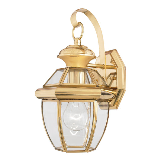 Newbury Kültéri Kicsi Fali Lantern, Antikolt Sárgaréz